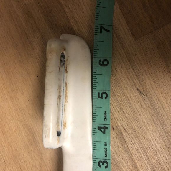 Vintage White Ceramic Towel Bar Rack Rod Post Holder Farmhouse - Picture 6 of 7